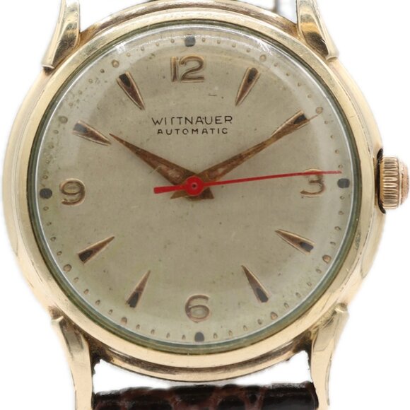 Vintage 32mm Wittnauer 1995 Men's Automatic Wristwatch 11 ARB Swiss Gold Filled - Picture 1 of 4